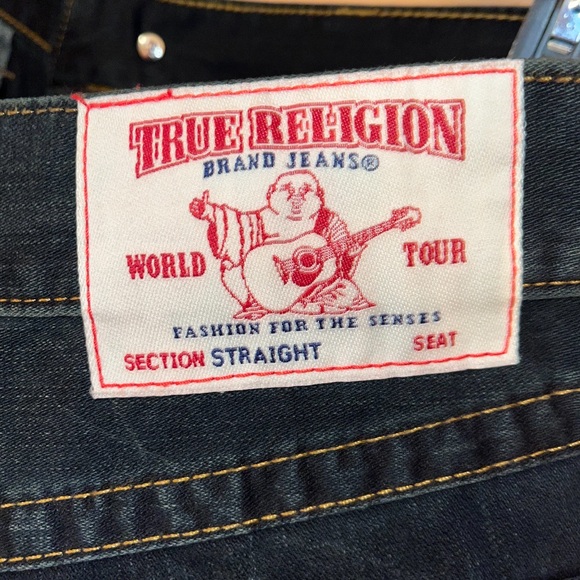TRUE RELIGION EBGD MOONLIGHT
MARBLE RIPPED STRAIGHT FLAP RED
ORANGE SN SIZE 36 - Picture 9 of 12